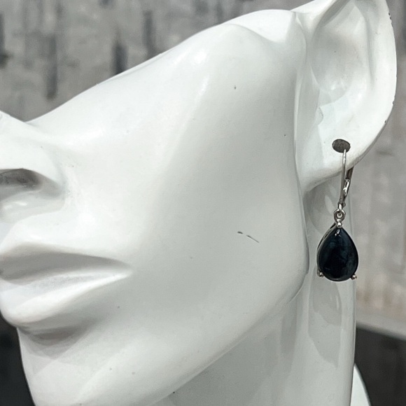 Australian Vivianite Sterling Silver Lever Back Earrings - Picture 2 of 11